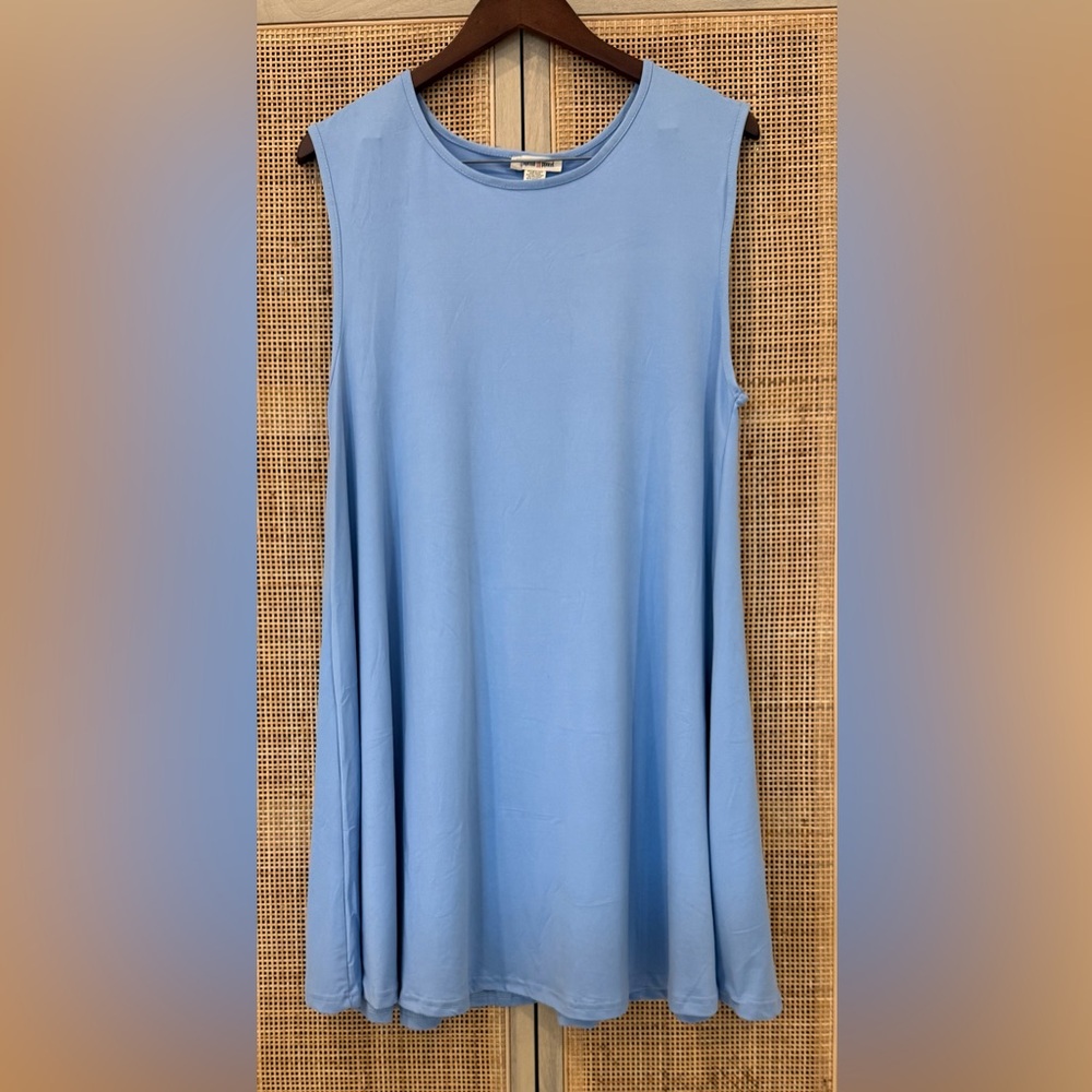Capella Sky Blue Tunic Swing Dress Plus Size 1X NWOT - FREE JEWELRY GIFT! - Picture 4 of 5